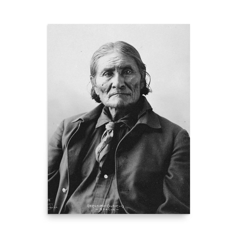 Geronimo poster on a plain backdrop in size 18