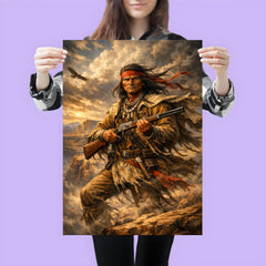 Geronimo rifle and cliffside wind poster 3