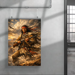 Geronimo rifle and cliffside wind poster 4