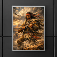 Geronimo rifle and cliffside wind poster 5