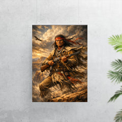 Geronimo rifle and cliffside wind poster 7