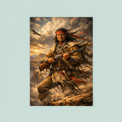 Geronimo rifle and cliffside wind poster 8