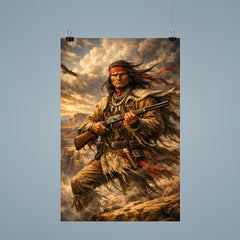 Geronimo rifle and cliffside wind poster 9