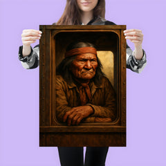 Geronimo staring from train window in reluctant captivity poster 3