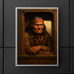 Geronimo staring from train window in reluctant captivity poster 5