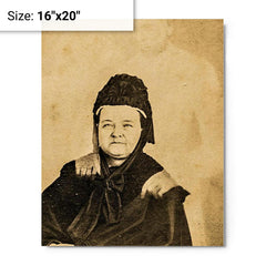 Ghost of Abraham Lincoln metal print on a plain backdrop in size 16"x20".