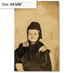 Ghost of Abraham Lincoln metal print on a plain backdrop in size 24"x36".