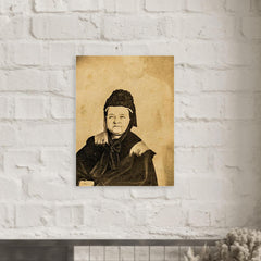 Ghost of Abraham Lincoln metal print mockup