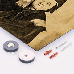 Ghost of Abraham Lincoln metal print mockup