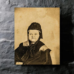 Ghost of Abraham Lincoln metal print mockup