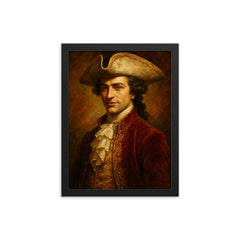 Giacomo Casanova framed print on a plain backdrop in size 12"x16".