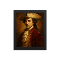 Giacomo Casanova framed print on a plain backdrop in size 8"x10".