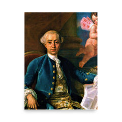 Giacomo Casanova poster on a plain backdrop in size 18"x24".