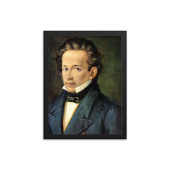 Giacomo Leopardi framed print on a plain backdrop in size 12"x16".