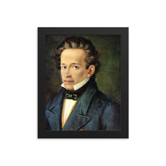 Giacomo Leopardi framed print on a plain backdrop in size 8"x10".