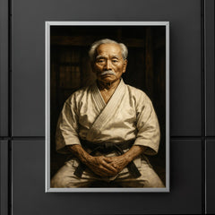 Gichin Funakoshi in stark dojo portrait poster 5