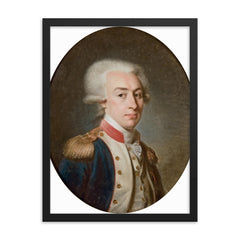 Gilbert Lafayette framed print on a plain backdrop in size 18"x24".