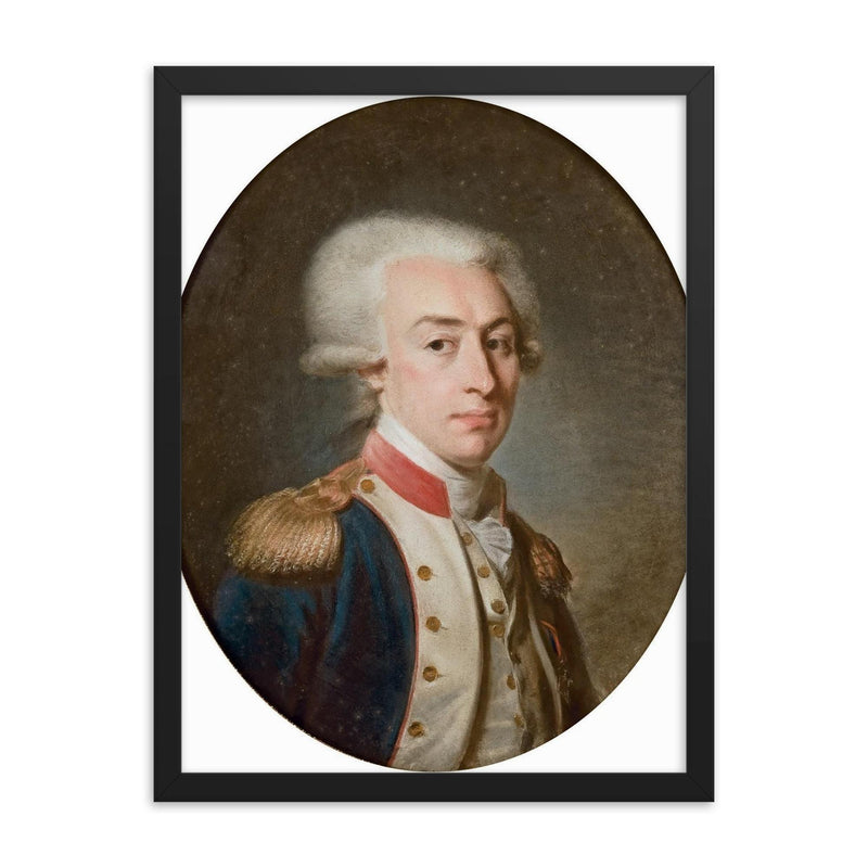 Gilbert Lafayette framed print on a plain backdrop in size 18