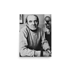 Gilles Deleuze poster on a plain backdrop in size 12"x16".