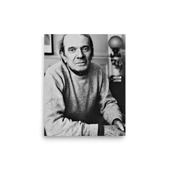 Gilles Deleuze poster on a plain backdrop in size 8"x10".