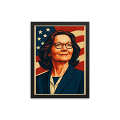 Gina Haspel framed print on a plain backdrop in size 12"x16".