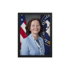 Gina Haspel framed print on a plain backdrop in size 12"x16".