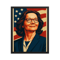 Gina Haspel framed print on a plain backdrop in size 16"x20".