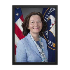 Gina Haspel framed print on a plain backdrop in size 18"x24".