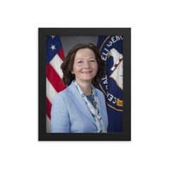 Gina Haspel framed print on a plain backdrop in size 8"x10".