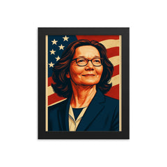 Gina Haspel framed print on a plain backdrop in size 8"x10".