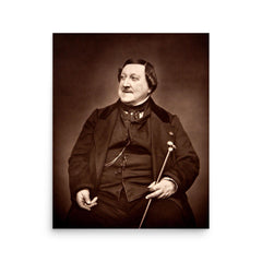 Gioacchino Rossini poster on a plain backdrop in size 16"x20".