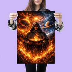 Giordano Bruno amid cosmic worlds and flames poster 3