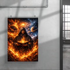 Giordano Bruno amid cosmic worlds and flames poster 4