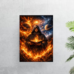Giordano Bruno amid cosmic worlds and flames poster 7