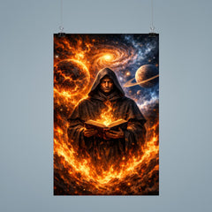 Giordano Bruno amid cosmic worlds and flames poster 9