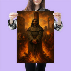 Giordano Bruno before the Roman pyre poster 3