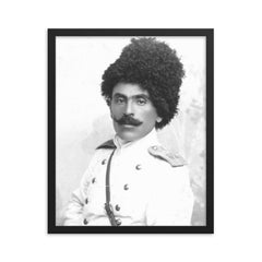 Giorgi Mazniashvili framed print on a plain backdrop in size 16"x20".