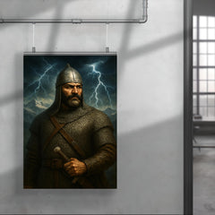 Giorgi Saakadze in chainmail beneath Caucasus thunder poster 4