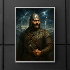 Giorgi Saakadze in chainmail beneath Caucasus thunder poster 5