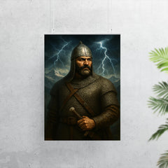 Giorgi Saakadze in chainmail beneath Caucasus thunder poster 7