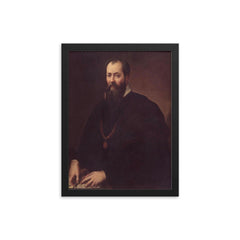 Giorgio Vasari framed print on a plain backdrop in size 12"x16".