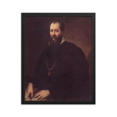 Giorgio Vasari framed print on a plain backdrop in size 16"x20".