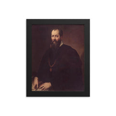 Giorgio Vasari framed print on a plain backdrop in size 8"x10".