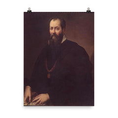 Giorgio Vasari poster on a plain backdrop in size 8"x10".