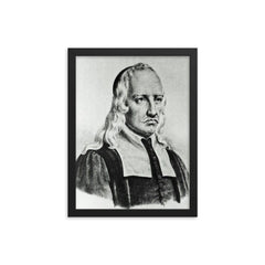 Giovanni Alfonso Borelli framed print on a plain backdrop in size 12"x16".
