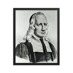 Giovanni Alfonso Borelli framed print on a plain backdrop in size 16"x20".