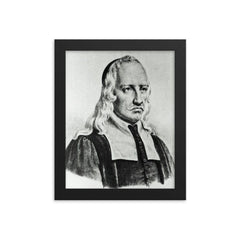 Giovanni Alfonso Borelli framed print on a plain backdrop in size 8"x10".