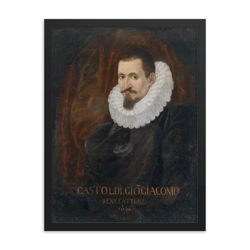 Giovanni Giacomo Gastoldi framed print on a plain backdrop in size 18
