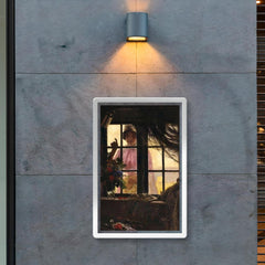 Girl Knocking on Fisherman's Window by Carl Heinrich Bloch, 1884 poster 2