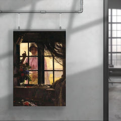 Girl Knocking on Fisherman's Window by Carl Heinrich Bloch, 1884 poster 4